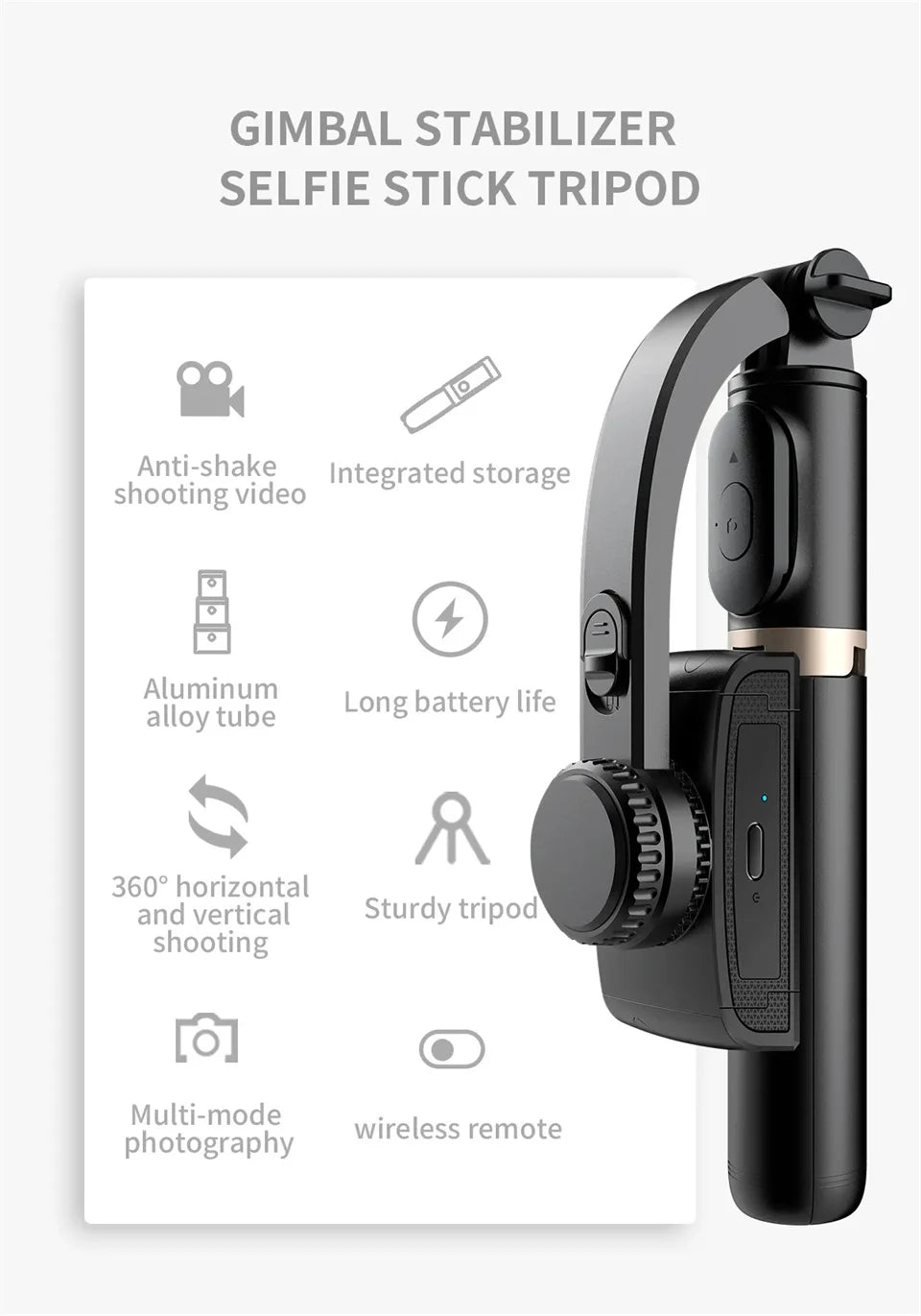 ClipWorks Smartphone Gimbal Stabilizer | Smooth Professional Video for Creators